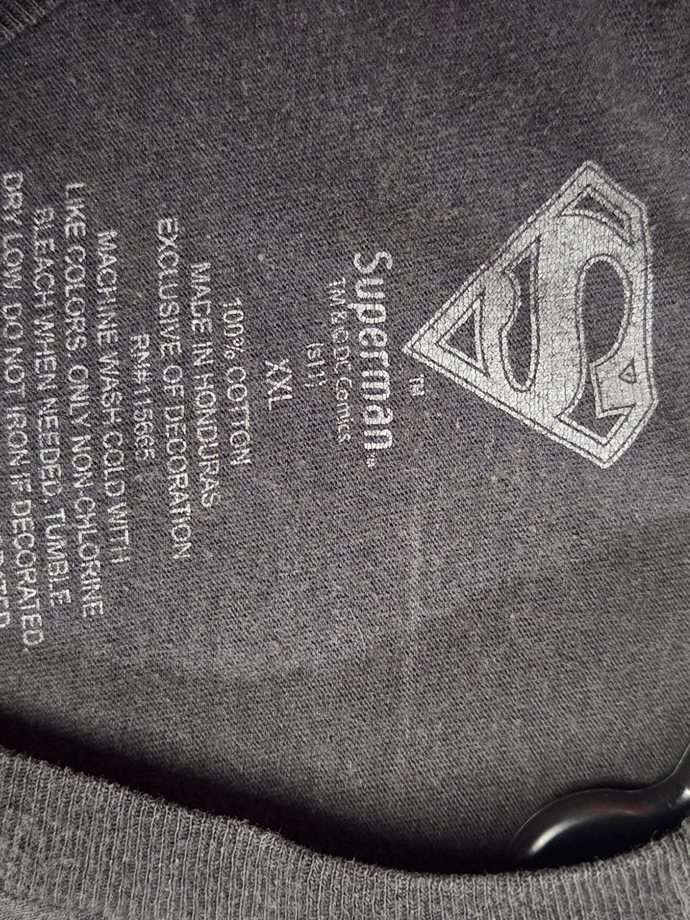 **DC Comics Superman Gray Short Sleeve Tee with Faded Logo** - Picture 2 of 3